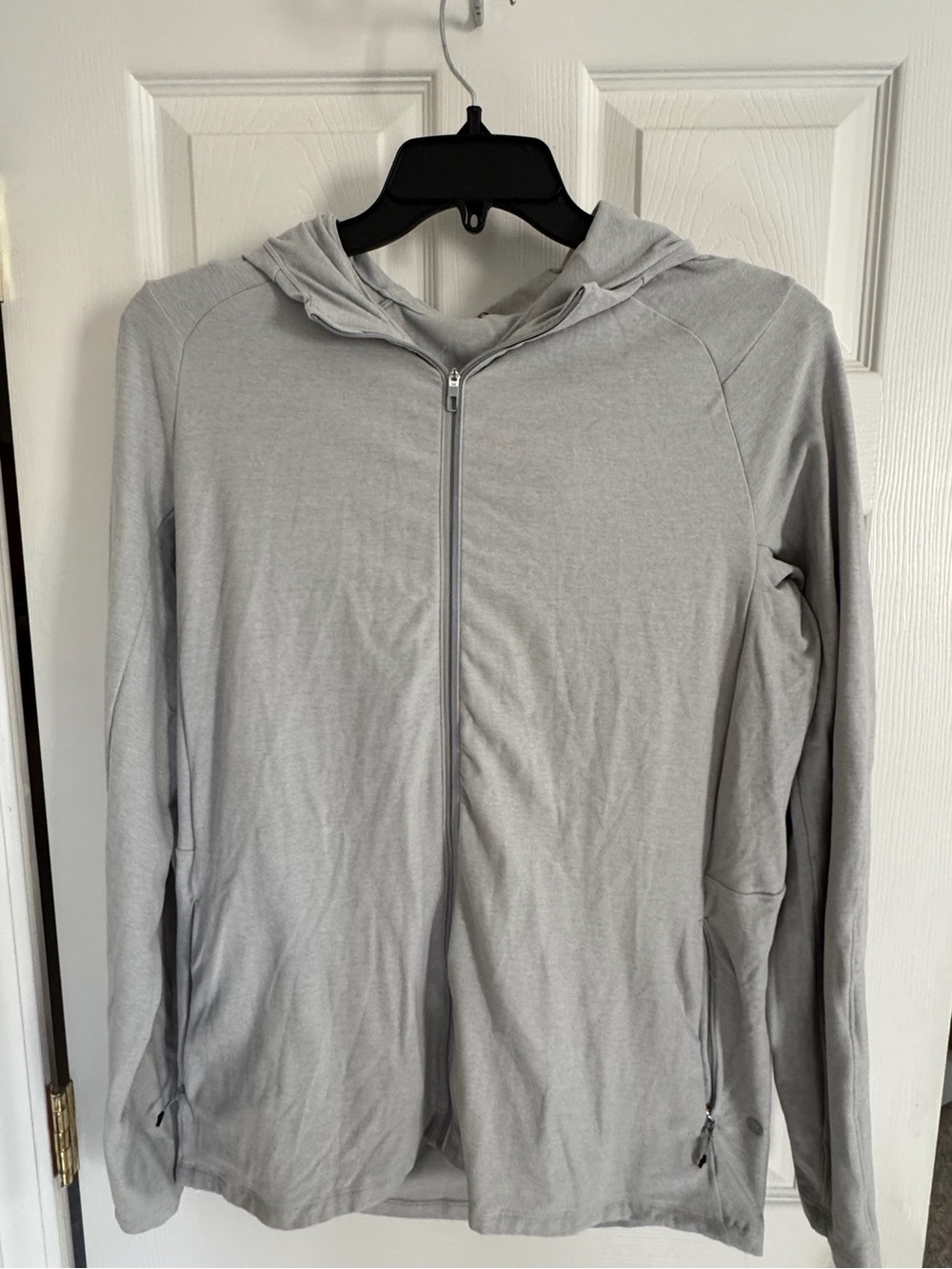 Lululemon Light Gray Full-Zip Hooded Jacket